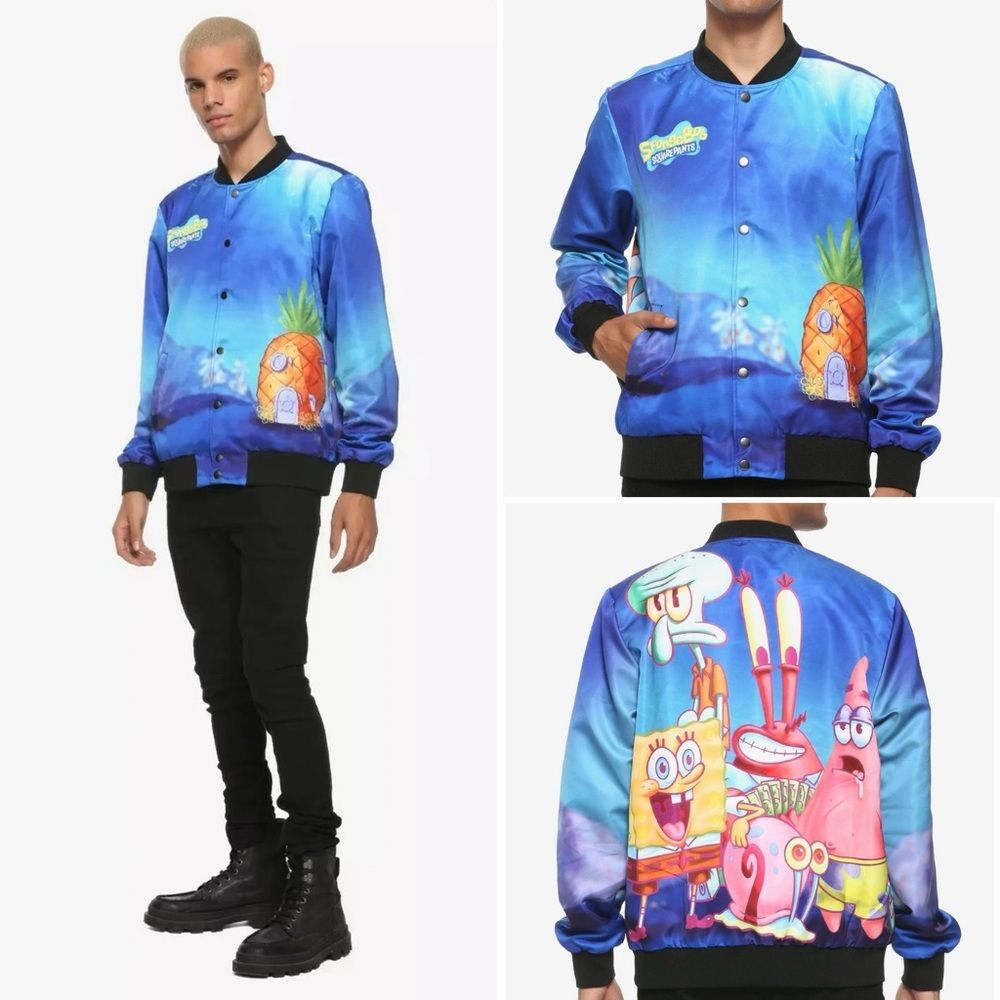 SpongeBob SquarePants Bomber Jacket Characters Sublimation L